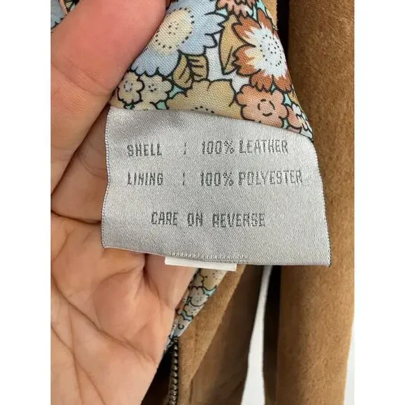 Colebrook Suede Fringe Jacket Western Boho Cowgirl Rodeo Festival Brown L - Picture 10 of 10